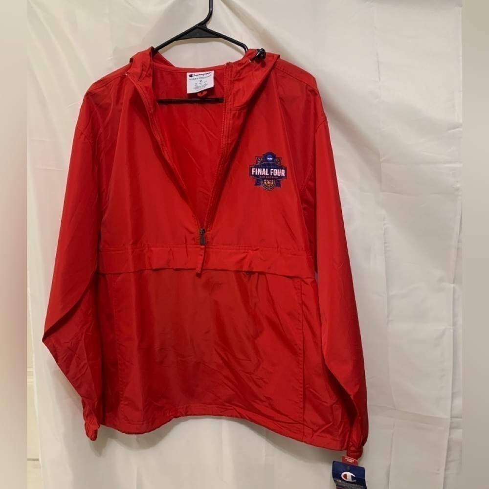 CHAMPION NCAA 2021 WOMEN’S FINAL FOUR WIND BREAKER RED JACKET SIZE M
